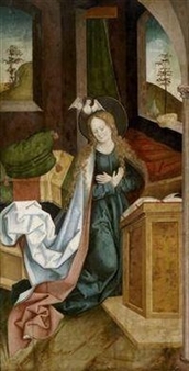 The Virgin Annunciate (an altar wing) - Master of Sigmaringen