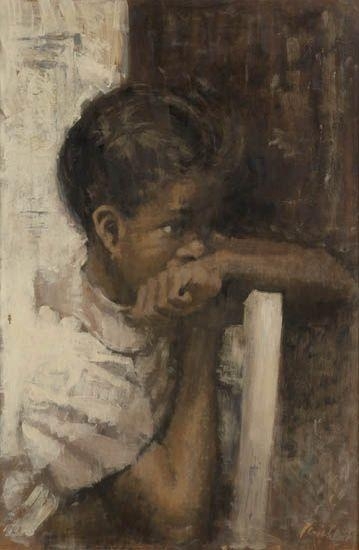 Untitled (Pensive Girl) by Ernest Crichlow, 1963