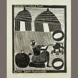 A Woman is Cooking Food