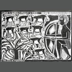 A Hunter Shooting a Springbok in a Forest