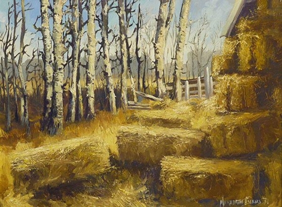 Straw Bales by Meredith Evans, 1971