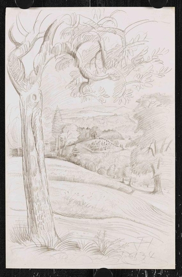 Landschaft mit Nußbaum