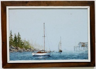 Sailboats on A Lake - Charles R. Selmi