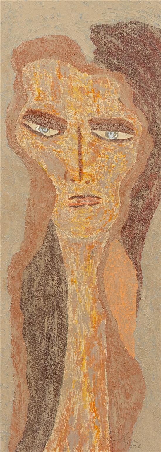 Artwork by James Alan Gribbins, Lady of the Fields, Made of oil on paper