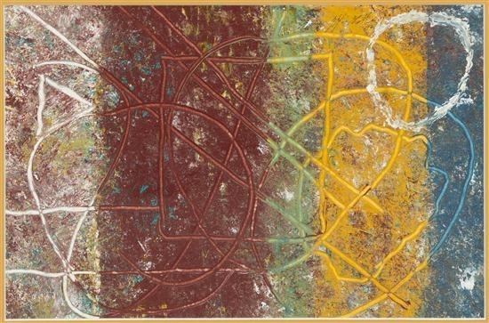 Green, Brown, Gold Abstract by James Alan Gribbins