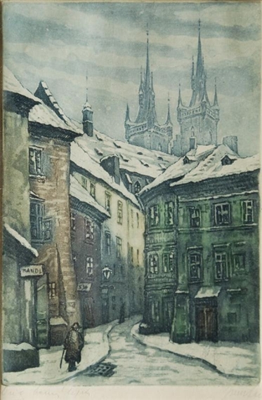 Towers of Týn Church by Jaroslav Majer