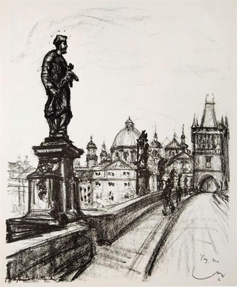 St. Jan of Nepomuk on Charles Bridge by Emil Stumpp, 1936