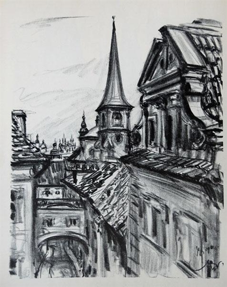 Old Town by Emil Stumpp, 1936