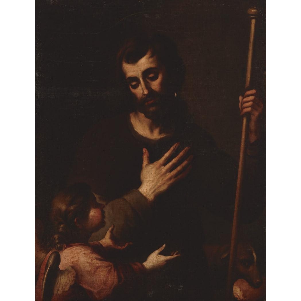 Neapolitan School, 17th Century | Saint Roch and the Angel | MutualArt