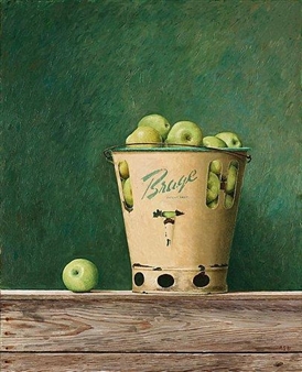 Still life with apples in Brage bucket - Philip von Schantz