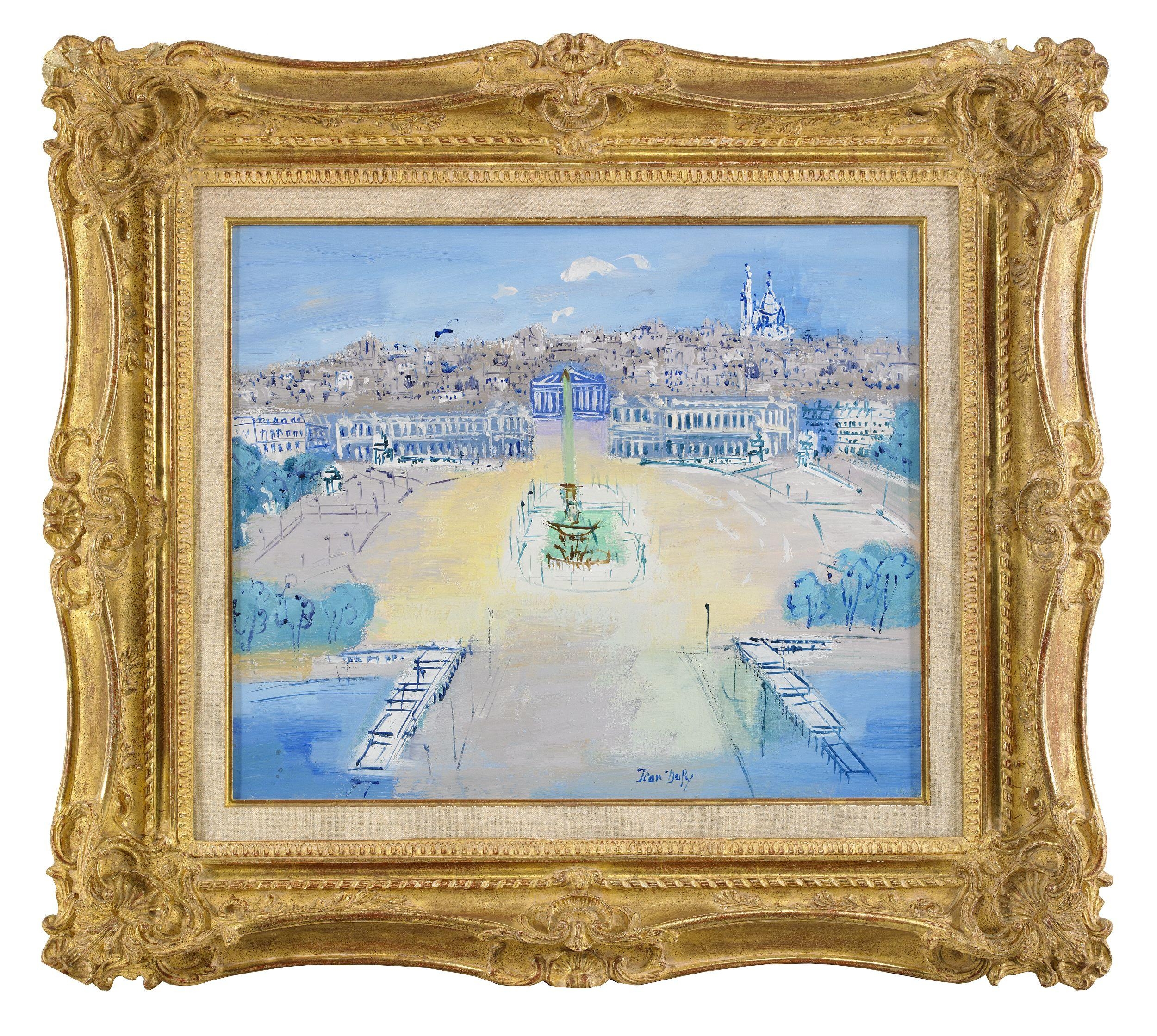 Artwork by Jean Dufy, Place de la Concorde - Paris, Made of Oil on canvas