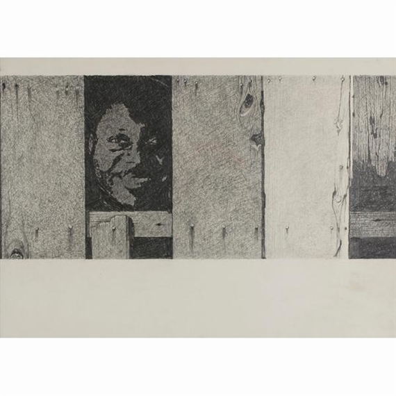 James Russell | Boy in Fence | MutualArt