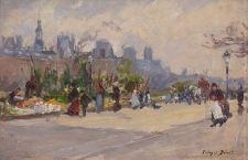 Le Quai Aux Fleurs by Georges Jules Ernest Binet