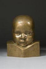 Artwork by John Rädecker, Visage D'Enfant, Made of bronze