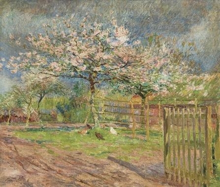 A Sunny Farmyard by Emile Claus, 1902