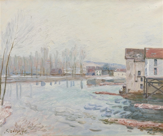 アルフレッド・シスレーL'ALLEE DES PEUPLIERS A MORET Allée des Peupliers aux Environs de Moret, 1892 by Alfred