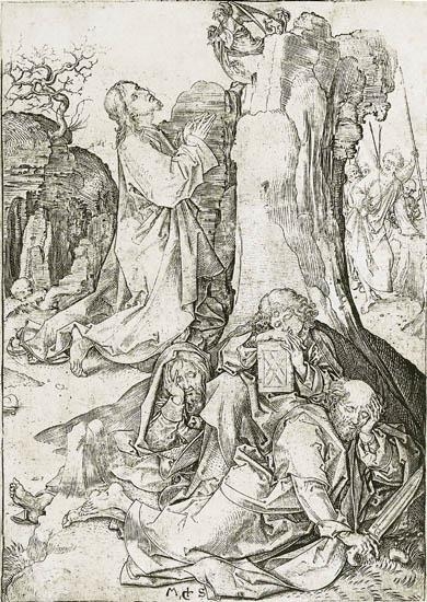 Christ on the Mount of Olives by Martin Schongauer, circa 1480