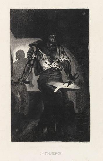 Un Forgeron by Eugène Delacroix, 1833