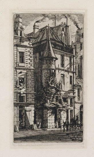Tourelle de la Rue de la Tixéranderie by Charles Meryon, 1852