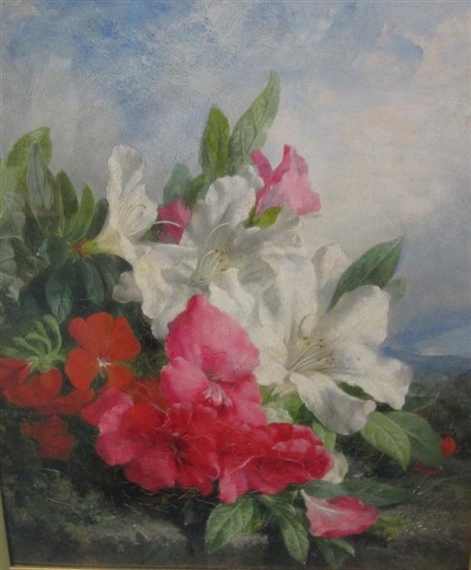 A Still Life of Flowers on a Bank by Martha Darlay Mutrie