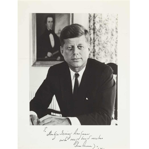 2 works: Photograph of Kennedy in the Oval Office; Photograph of Robert Kennedy by Robert Kennedy, John F. Kennedy, 1961
