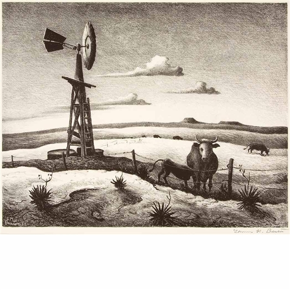 West Texas by Thomas Hart Benton‏, 1952