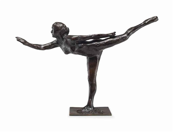 Arabesque sur la jambe droite, le bras gauche dans la ligne by Edgar Degas, 1882-1895