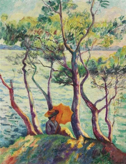 Henri Charles Manguin | Jeanne à l'ombrelle, Cavalière (1906
