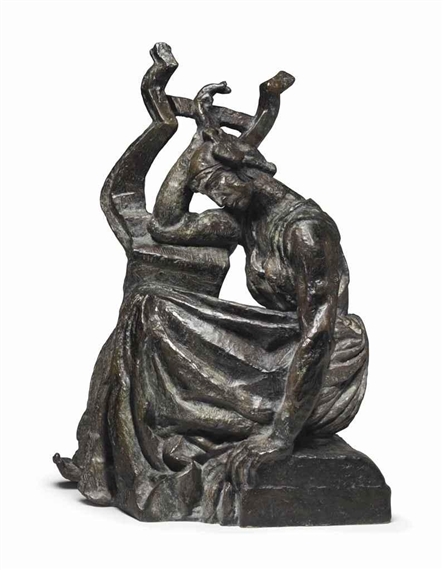 Sappho, étude sans base (taille intermédiaire) by Émile-Antoine Bourdelle, 1887