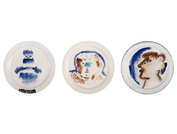 3 Works: Black Gloves & Blue Furs; Head; From Knossos