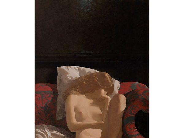Artwork by Neil Rodger, Young Girl Asleep, Made of oil on canvas