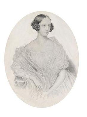 Portrait of a young lady in a tulle dress