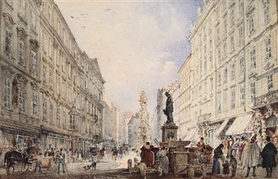 A view of the Graben in Vienna by Rudolf von Alt, 1838