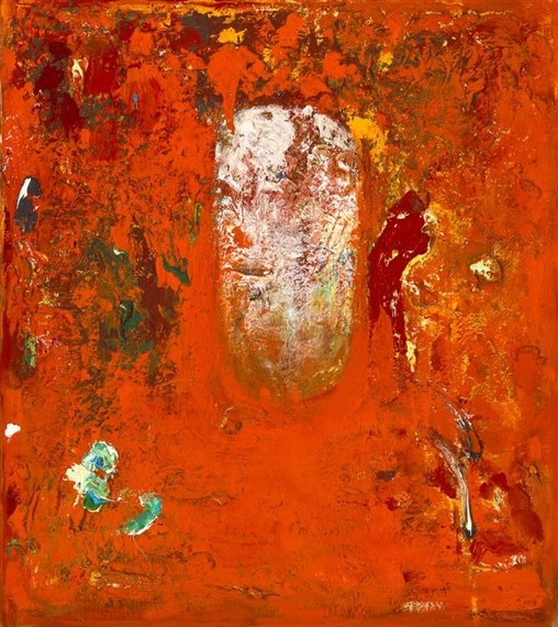 Untitled (Orange Painting) by Jake Berthot, 1986