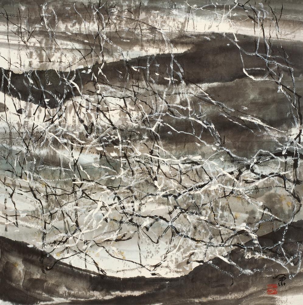 Artwork by Liu Yiyuan, Landscape, Made of Ink and colour on paper