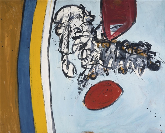 THE DOG JUMPED OVER THE MOON by Alan Davie, June 1957