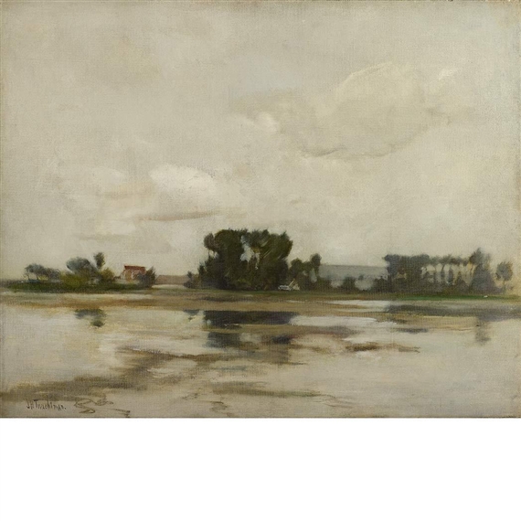 L'Etang by John Henry Twachtman, circa 1884
