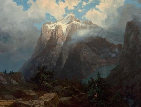 Mount Brewer from King's River Canyon, California by Albert Bierstadt, 1872