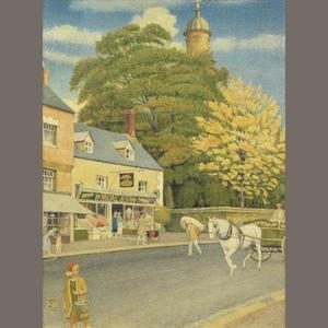 Autumn in Banbury by Joseph Edward Southall, 1935