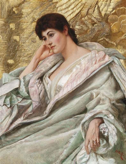 William Blake Richmond | Portrait of Mrs Charles Rome | MutualArt
