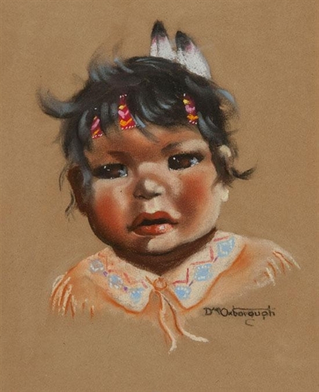 native american children painting