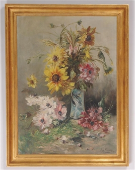 STILL LIFE WITH FLOWERS IN A VASE - Josef Klaas