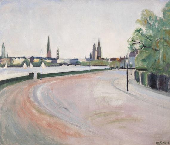 Alsterufer Hamburg by Maximilian Jahns, 1920