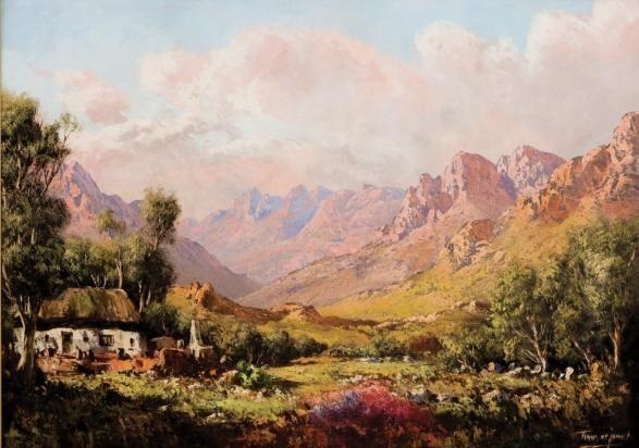 COTTAGE IN THE MOUNTAINS by Tinus‏ de Jongh