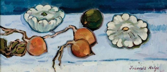 STILL LIFE WITH ONIONS AND SQUASH by Francois Krige, 1969