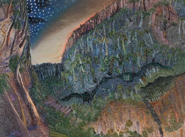 DAY AND NIGHT LANDSCAPE by William Robinson, 1991