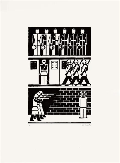 Barrack by Gerd Arntz, 1927