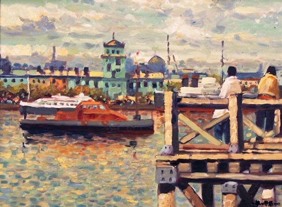 Waiting for the watertaxi by Alex McKenna