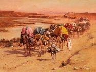 LA CARAVANE THE CARAVAN by Alexis Auguste Delahogue