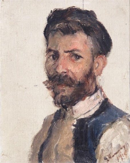 Portrait of a Cretan by Stavros Papapanagiotou, 1916